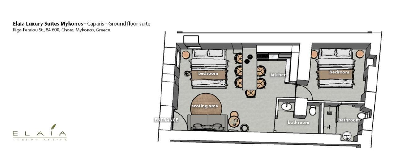 Elaia Luxury Suites Mykonos Mykonos Town Exterior foto